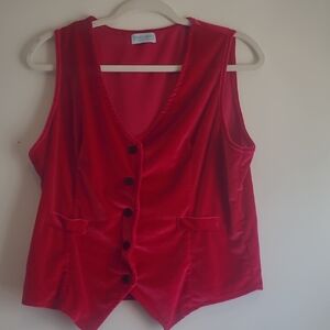 Velvet Button-Down Vest